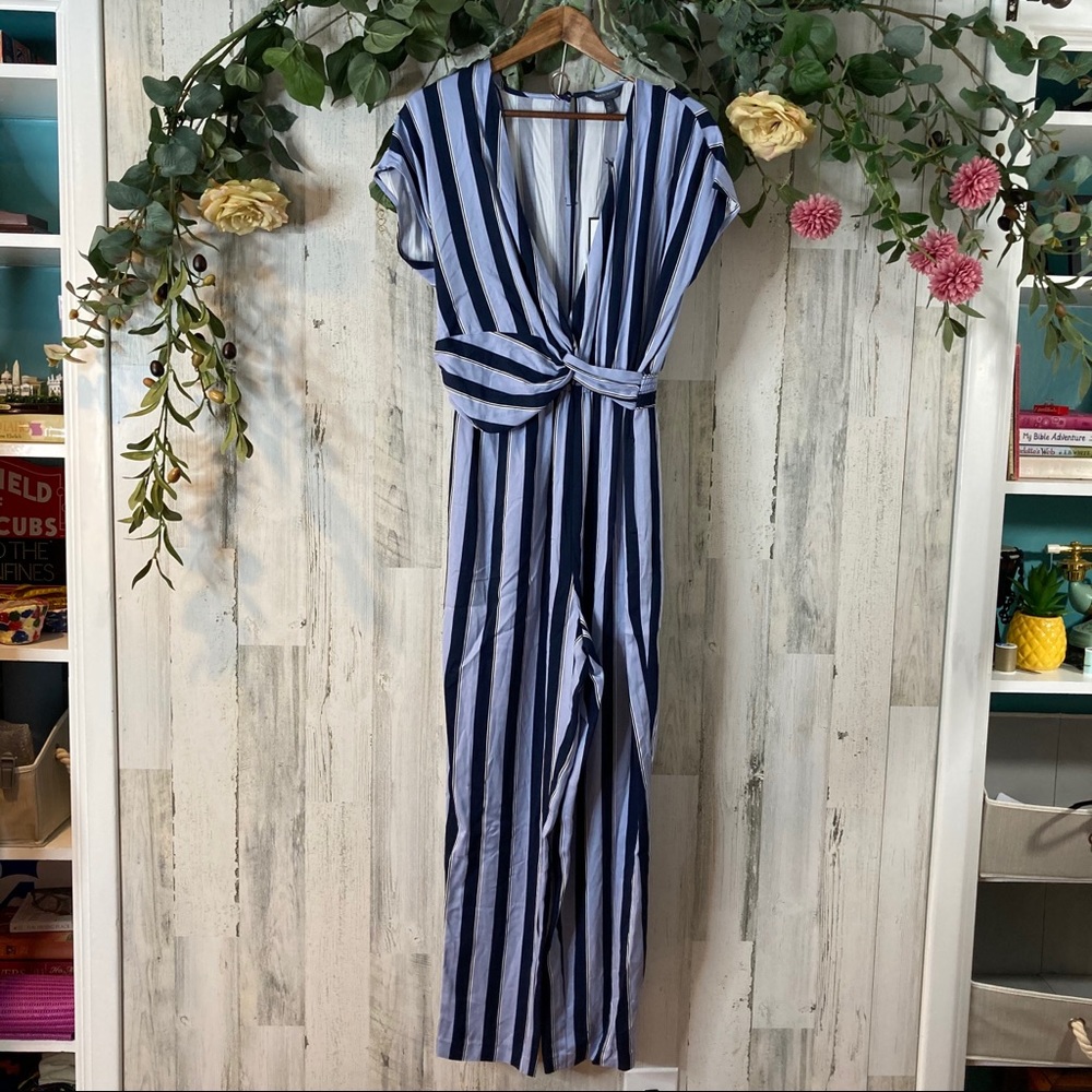NWT Madison Sleeveless Stripe Jumpsuit